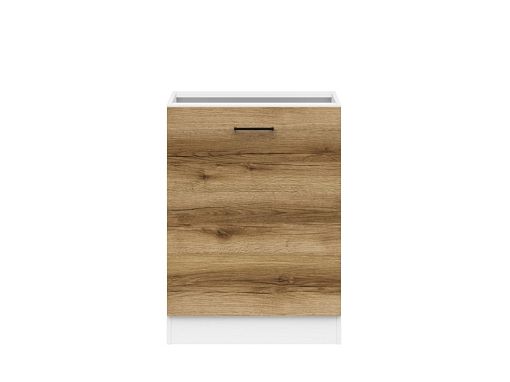 Kuchyňská skříňka Junona 60 cm, levá, bílá/dub delano světlý