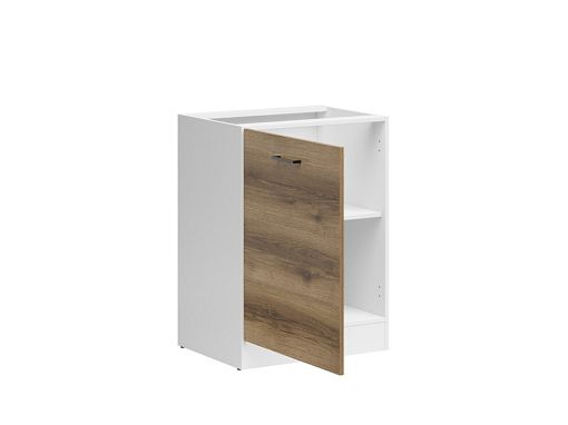 Kuchyňská skříňka Junona 60 cm, levá, bílá/dub delano světlý