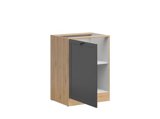 Kuchyňská skříňka Junona Ramka 60 cm, levá, dub bernstein/grafit