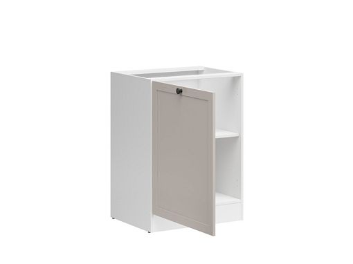 Kuchyňská skříňka Junona Ramka 60 cm, levá, bílá/kašmír