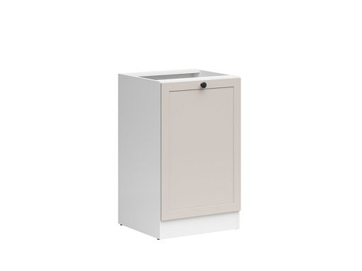 Kuchyňská skříňka Junona Ramka 60 cm, pravá, bílá/kašmír