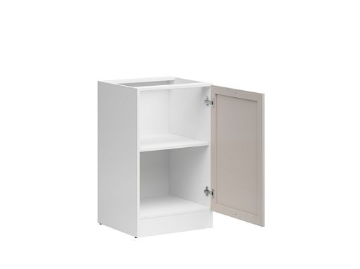 Kuchyňská skříňka Junona Ramka 60 cm, pravá, bílá/kašmír