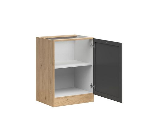 Kuchyňská skříňka Junona Ramka 60 cm, pravá, dub bernstein/grafit