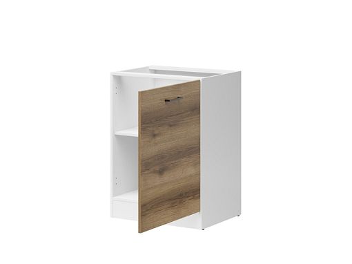 Kuchyňská skříňka Junona 60 cm, pravá, bílá/dub delano světlý