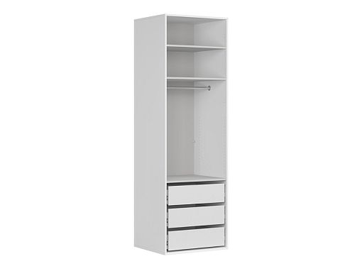 FLEX šatní skříň 75/20, bílá/zrcadlo