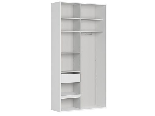 FLEX šatní skříň 120/92, bílá/zrcadlo