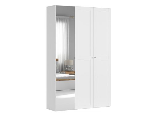 FLEX šatní skříň 150/23, bílá/zrcadlo