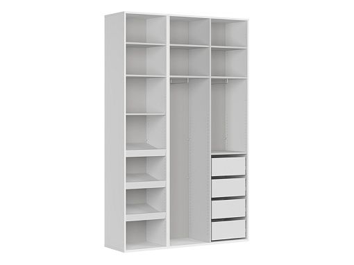FLEX šatní skříň 150/23, bílá/zrcadlo