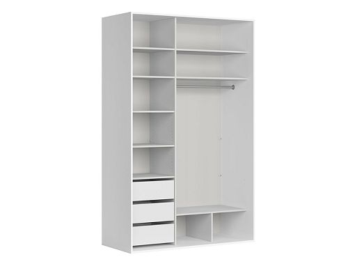 FLEX šatní skříň 150/91, bílá/zrcadlo