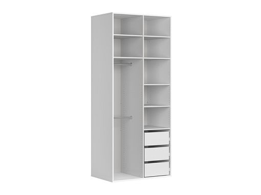 FLEX šatní skříň 100/134, bílá