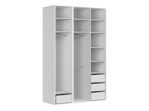 FLEX šatní skříň 150/122, bílá/zrcadlo