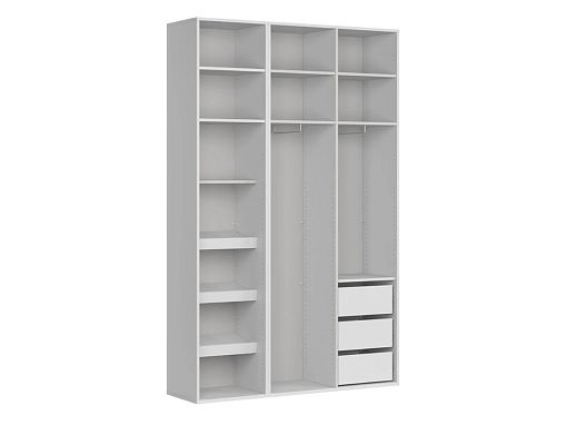 FLEX šatní skříň 150/133, bílá/zrcadlo