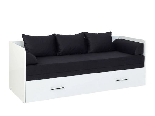 TETRIX postel 80 cm, sestava, bílý lesk/Solar 99