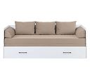 TETRIX postel 80 cm, sestava, bílý lesk/Modone 9702