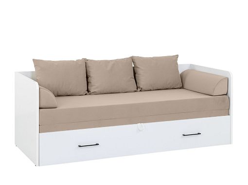 TETRIX postel 80 cm, sestava, bílý lesk/Modone 9702