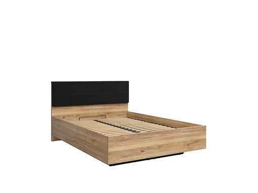 Postel Henson 140 cm, typ B rošt + úložný prostor, dub mauvella/černá