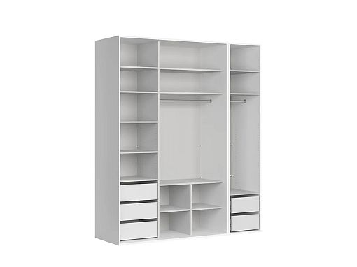 Šatní skříň Flex 106, korpus, 200 cm, bílá