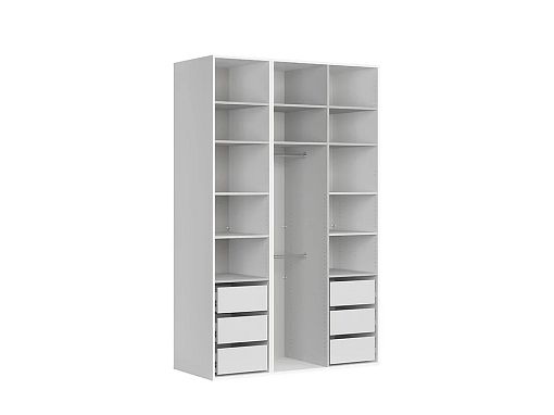 Šatní skříň Flex 107, korpus, 150 cm, bílá