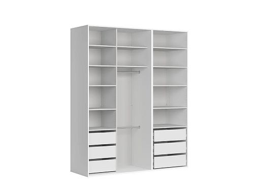 Šatní skříň Flex 108, korpus, 195 cm, bílá