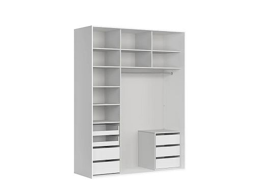 Šatní skříň Flex 109, korpus, 180 cm, bílá
