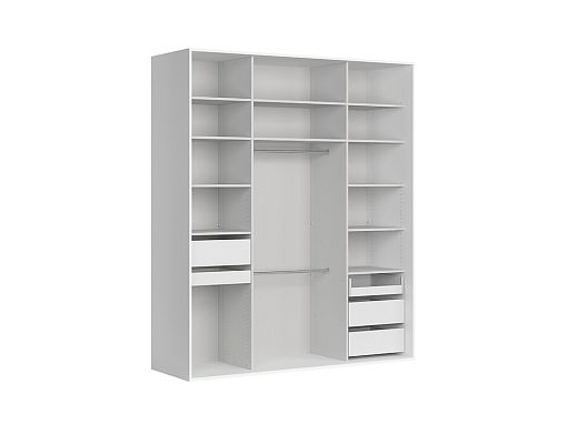 Šatní skříň Flex 110, korpus, 200 cm, bílá