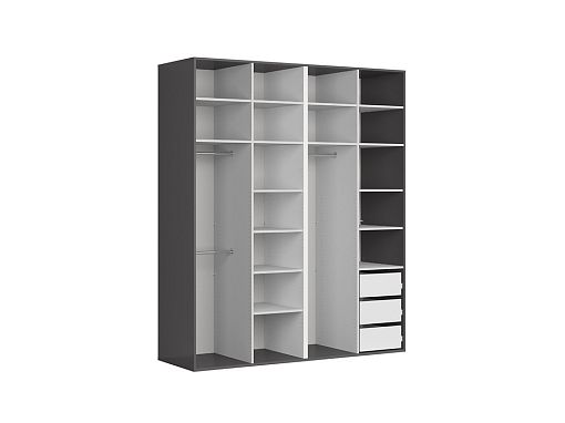 Šatní skříň Flex 200/229, grafit