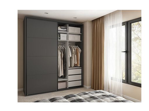 Šatní skříň Flex 200/237, grafit