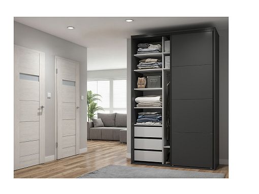 Šatní skříň Flex 150/238, grafit