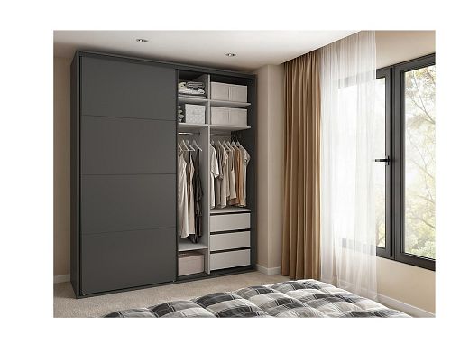 Šatní skříň Flex 200/239, grafit