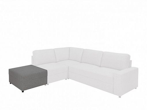 Liam H Taburet (100x100) z rohové sedací soupravy, Linea 18 šedá